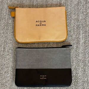 ACQUA DI PARMA travel bags SET of TWO cosmetic bags makeup case travel accessory